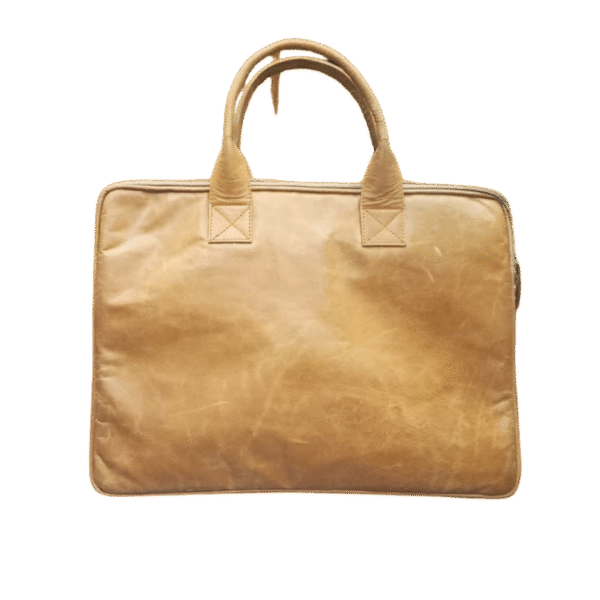 Slim Leather Laptop Bag - Image 5
