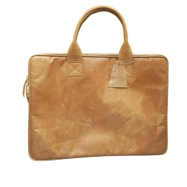 Slim Leather Laptop Bag - Image 6