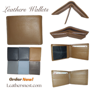 Bi-Fold Center Flip Leather Wallet