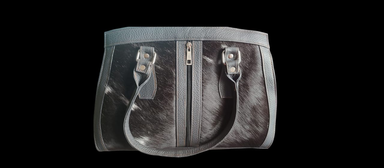 Cowhide Leather Hair-On Bag - Image 6