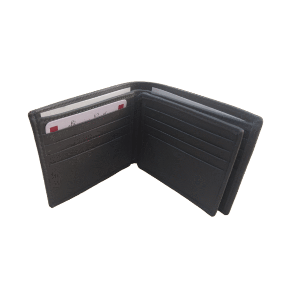 Bi-Fold Center Flip Leather Wallet - Image 6