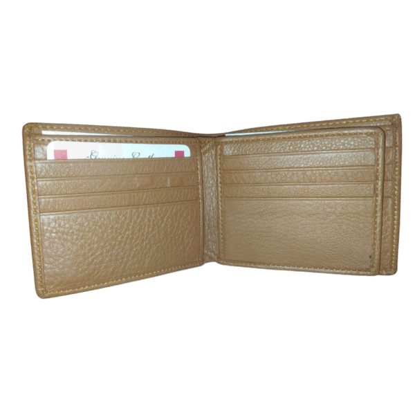 Bi-Fold Center Flip Leather Wallet - Image 8