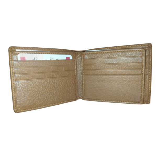 Bi-Fold Center Flip Leather Wallet - Image 8