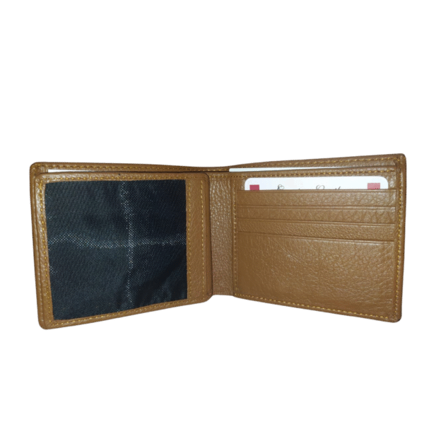 Bi-Fold Center Flip Leather Wallet - Image 9