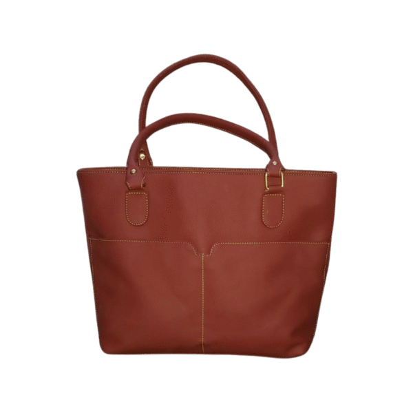 Classic Leather Tote Bag - Image 6