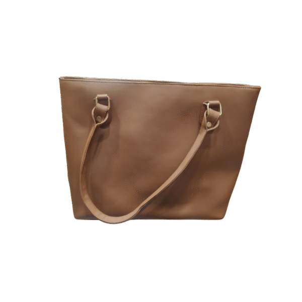 Tan Leather Tote Bag - Image 5